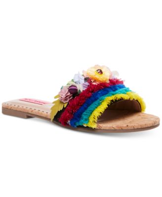 Betsey johnson bloomer flat sandals on sale