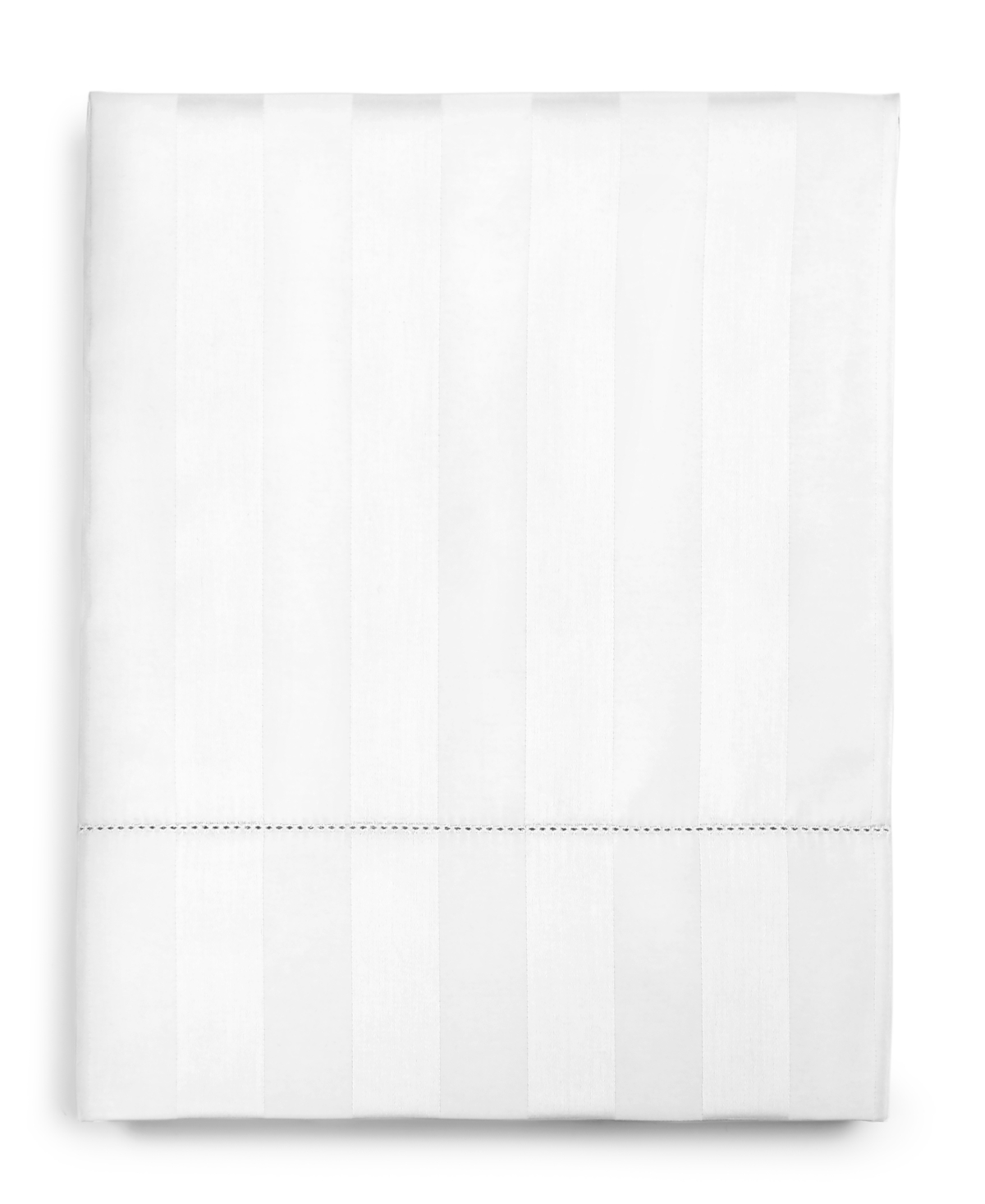 CHARTER CLUB 1.5" STRIPE 550 THREAD COUNT 100% COTTON FLAT SHEET, FULL, EXCLUSIVELY AT MACY'S