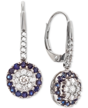 image of Certified Ruby (5/8 ct. t.w.) & Diamond (3/8 ct. t.w.) Drop Earrings in 14K Gold (Also Available in Sapphire & Emerald)