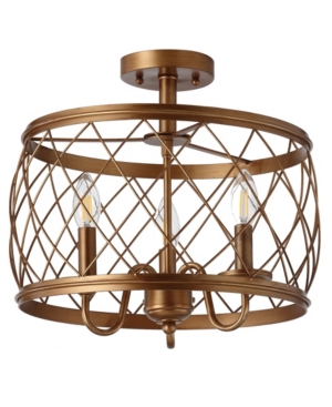 Jonathan Y Eleanor 3-Light Metal Led Semi Flush Mount Ceiling Light
