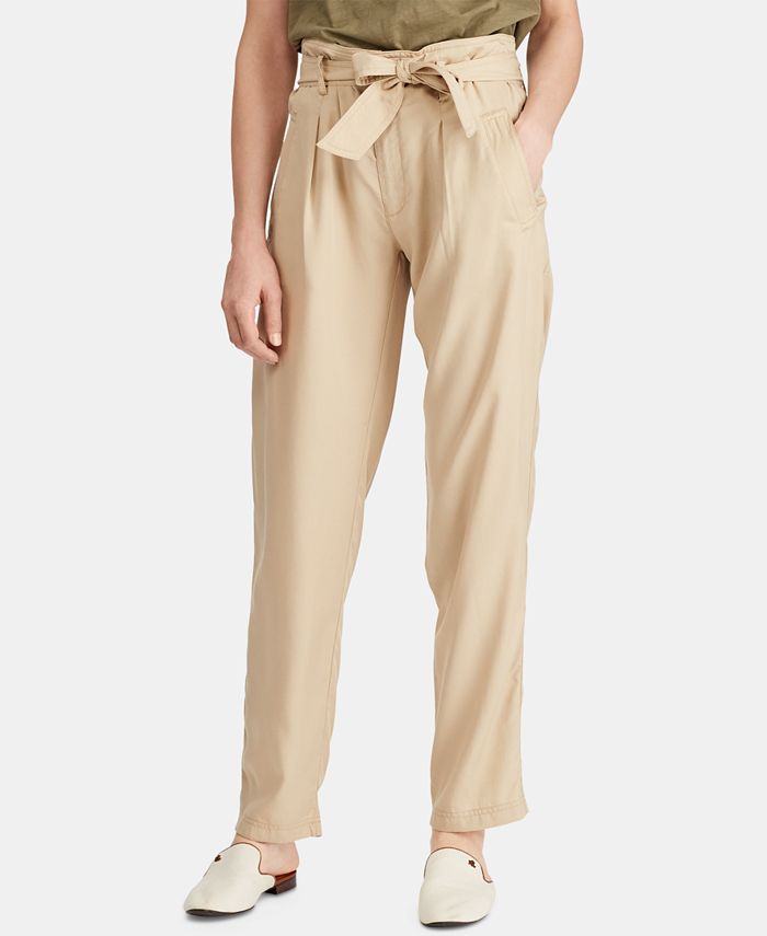 Lauren Ralph Lauren Petite Twill Pants - Macy's