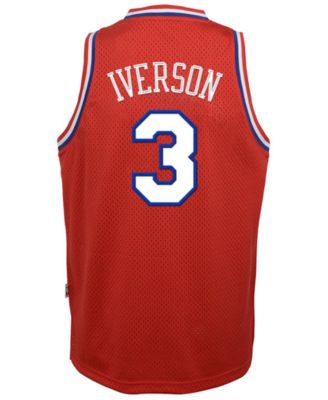 Adidas Big Boys Allen Iverson Philadelphia 76ers Retired Player ...