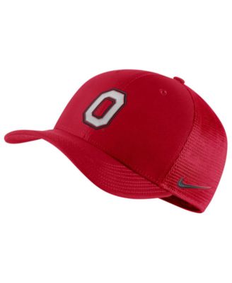 red nike fitted hat