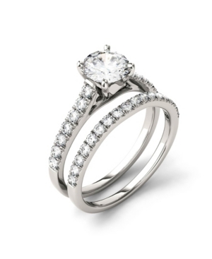 image of Moissanite Bridal Set (1-5/8 ct. t.w. Diamond Equivalent) in 14k white gold