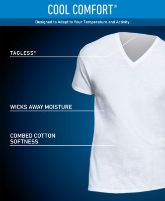 Hanes platinum x temp performance men's 4-pack vneck Undershirt
