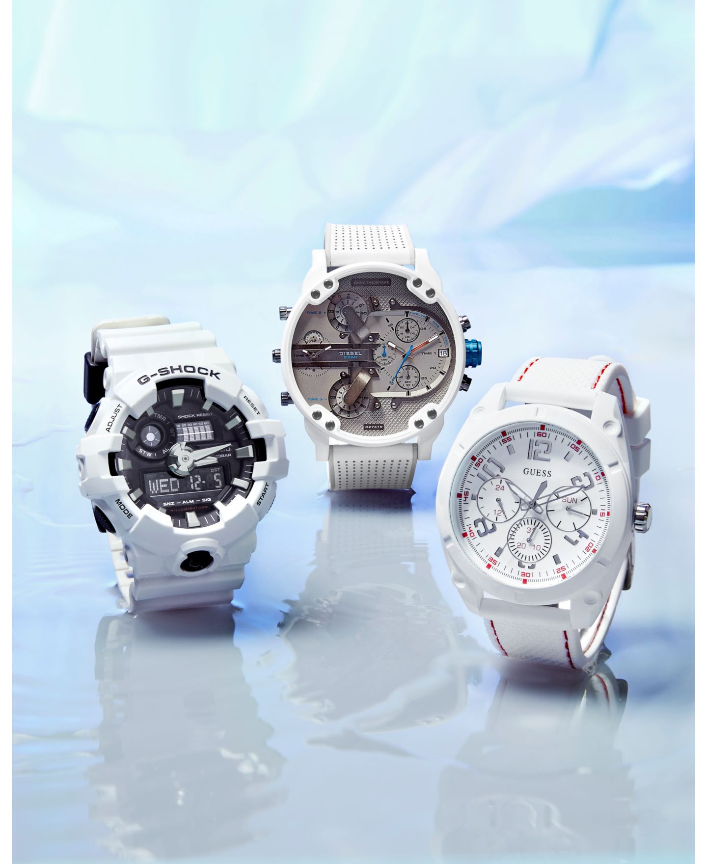 Мужские часы Diesel Chronograph Mr. Daddy 2.0 White Leather Strap Watch 57mm — фото 3