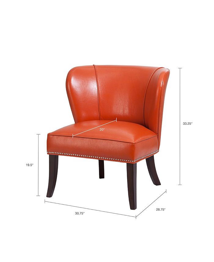 Furniture Janie Faux Leather Accent Chair Macy's