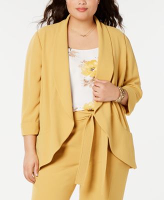 Bar III - Plus Size Open-Front Jacket