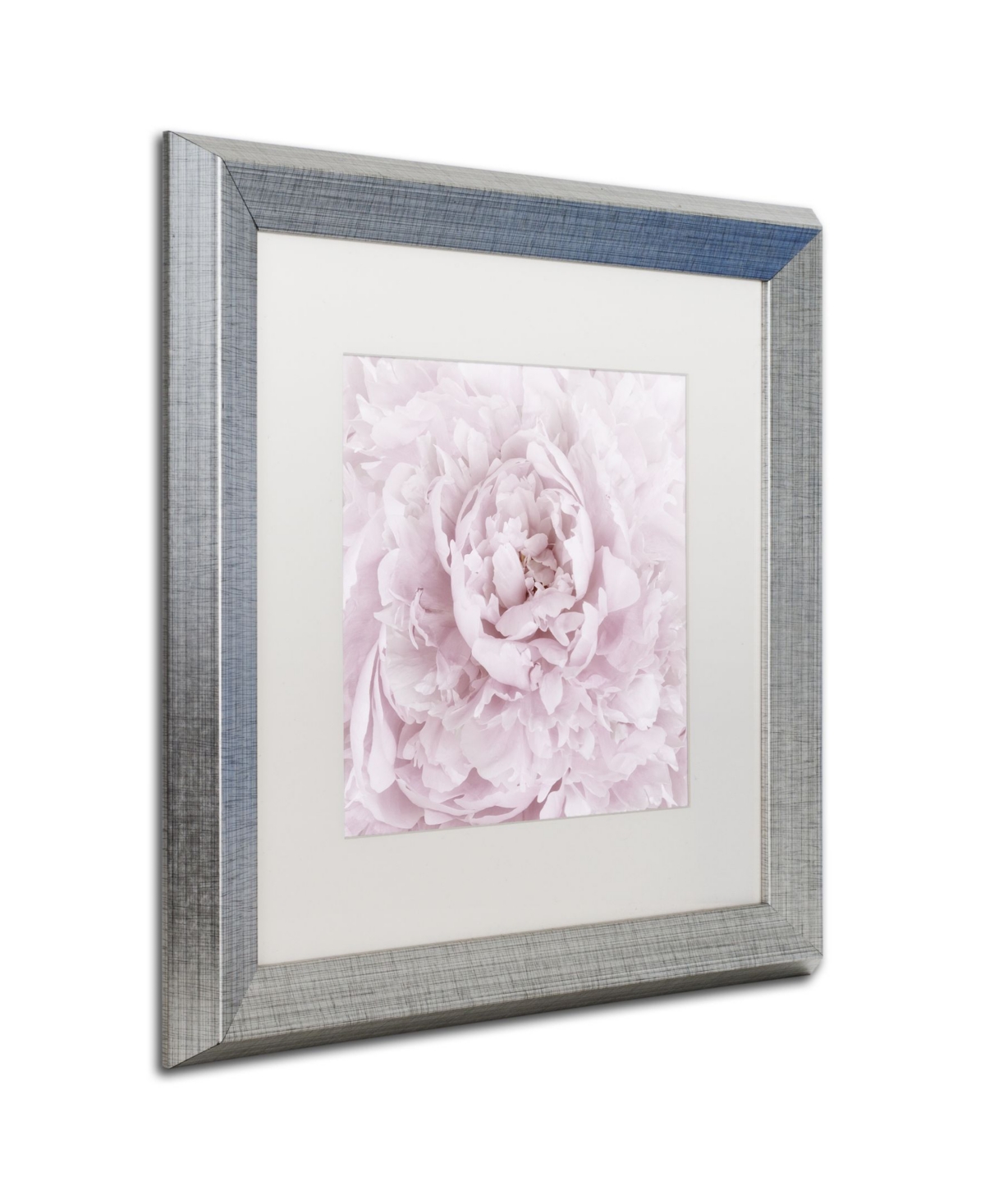 Cora Niele 'Pink Peony Flower' Matted Framed Art - 0.5