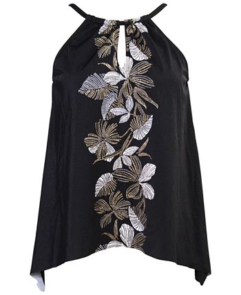 Miraclesuit Plus Size Petal to Metal Tankini Top Macy s