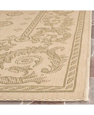 Courtyard CY1356 Natural and Olive 5'3" x 7'7" Outdoor Area Rug