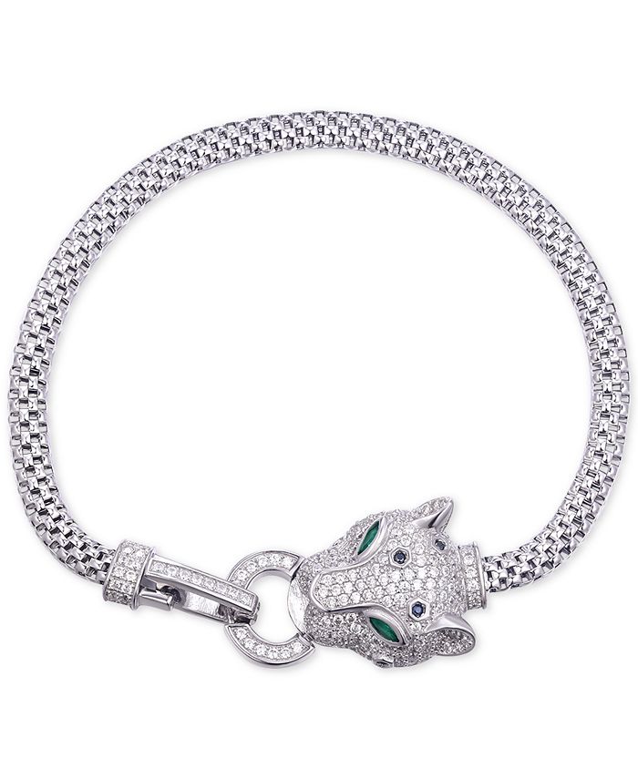 Sterling silver panther discount bracelet