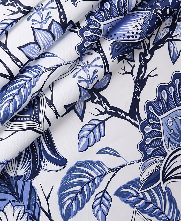 Lush Décor Cynthia Jacobean Floral 52" x 63" Curtain Set Macy's