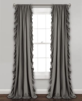 Reyna Ruffle 54" X 84" Curtain Set - Macy's