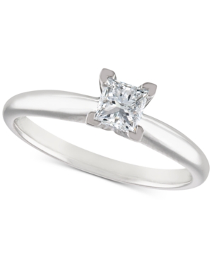 image of Certified Diamond Engagement Ring (1/2 ct. t.w.) in 18k White Gold