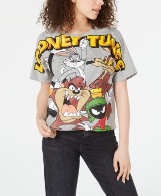 Freeze - Juniors' Looney Tunes Cropped Graphic T-Shirt