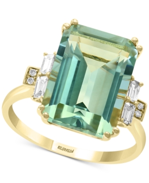 image of Effy Green Quartz (6-9/10 ct. t.w.) & Diamond (1/5 ct. t.w.) Ring in 14k Gold