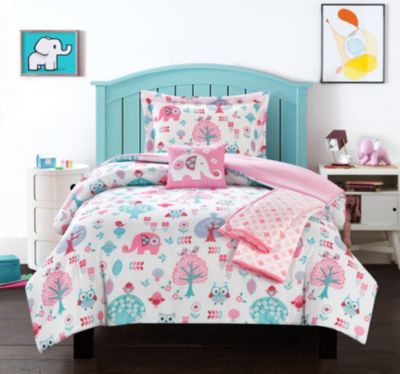 Chic Home - Elephant Garden 4-Pc. Twin Comforter Set
