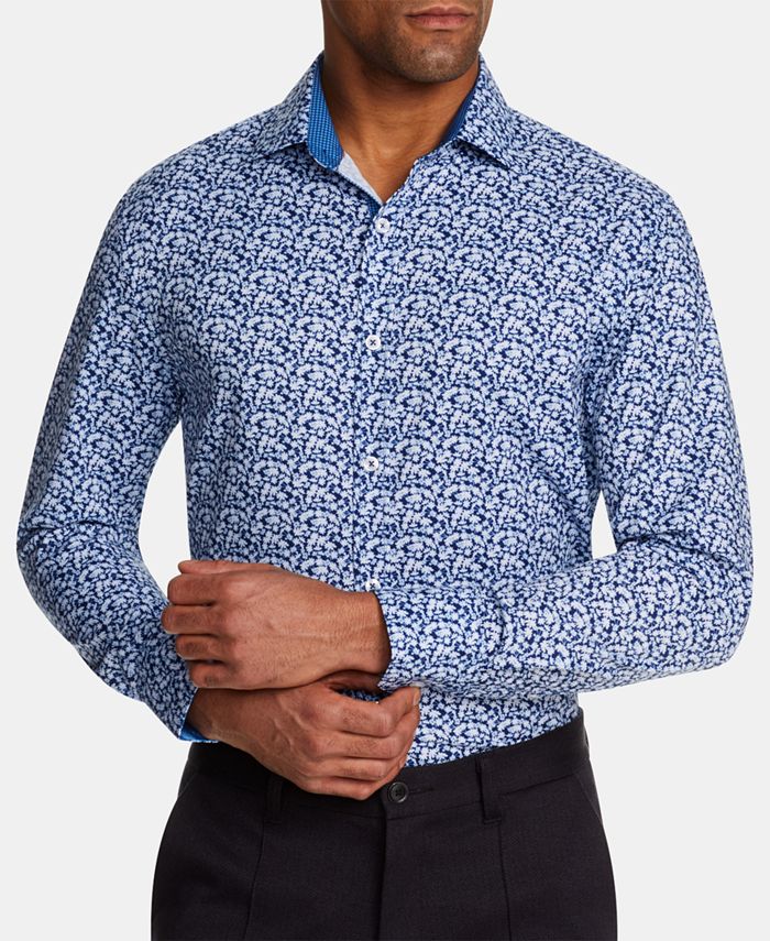 slim fit floral dress shirt