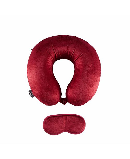 Bon Voyage 5 Pc Memory Foam Travel Neck Pillow Blanket And