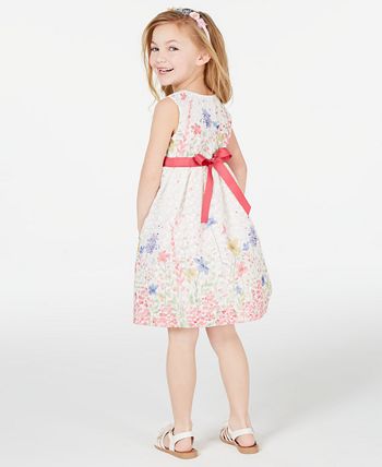 Blueberi Boulevard Toddler Girls 2-Pc. Shrug & Floral-Print Dress Set ...
