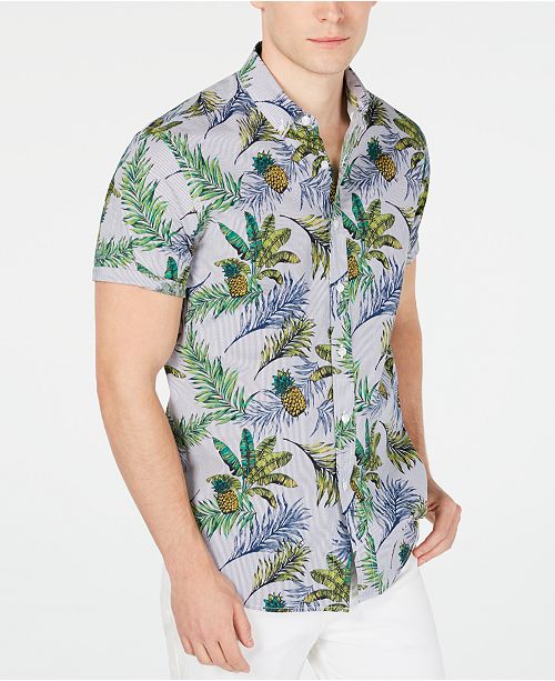 Club Room Men S Pineapple Printed Shirt Created For Macy S