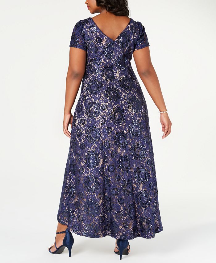 Alex Evenings Plus Size Embroidered A-Line Gown - Macy's