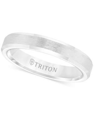 image of Triton Men-s White Tungsten Carbide Ring, Wedding Band (3mm)