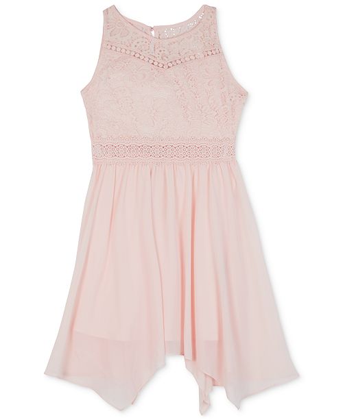 Bcx Big Girls Plus Lace Handkerchief Hem Dress Reviews All