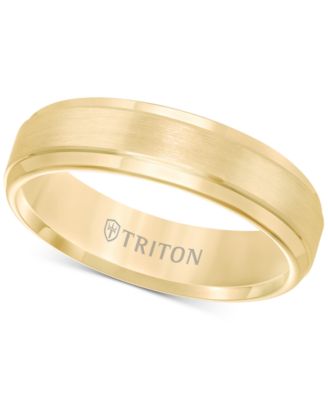 Triton - Satin Comfort-Fit Band in Rose or Yellow Tungsten Carbide (6mm)
