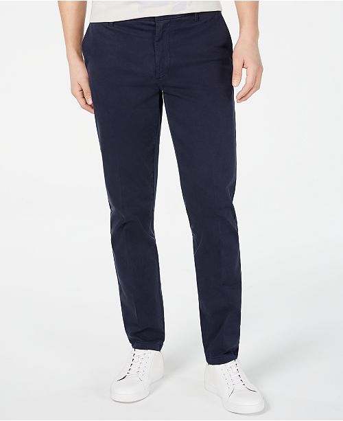 DKNY Men's Bedford Slim-Straight Fit Performance Stretch Sateen Pants ...