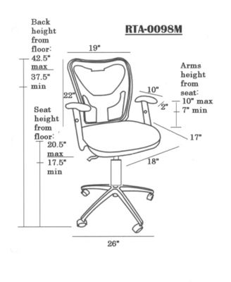 Techni Mobili High Back Mesh Office Chair