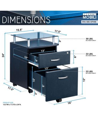 Techni Mobili Rolling File Cabinet