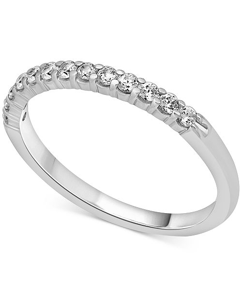 Macy S Diamond 1 4 Ct T W Band In 14k White Yellow Or Rose Gold Reviews Rings Jewelry Watches Macy S
