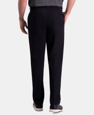 Haggar Uomo Sport Travel Performance Pantaloni Casual – Vestibilità Dritta, Fronte Piatto – Tessuto Repreve TruTemp365 – Kaki – 34W X 30L