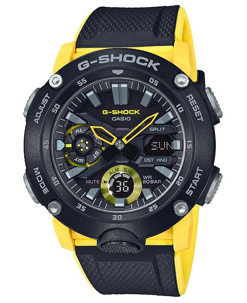 G Shock Men S Analog Digital Black Yellow Resin Strap Watch 48 7mm Reviews Watches Jewelry Watches Macy S