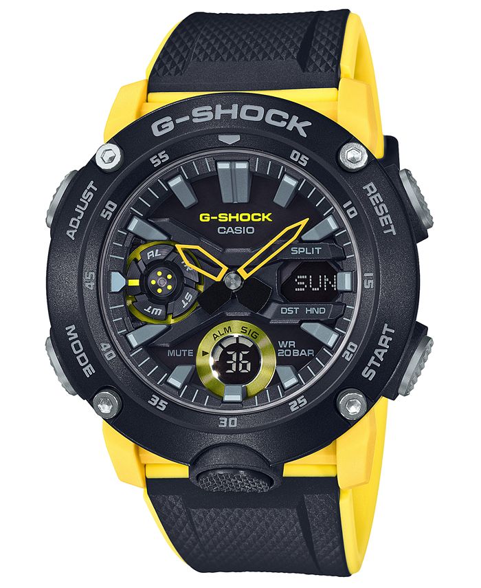 G Shock Men s Analog Digital Black Yellow Resin Strap Watch 48.7