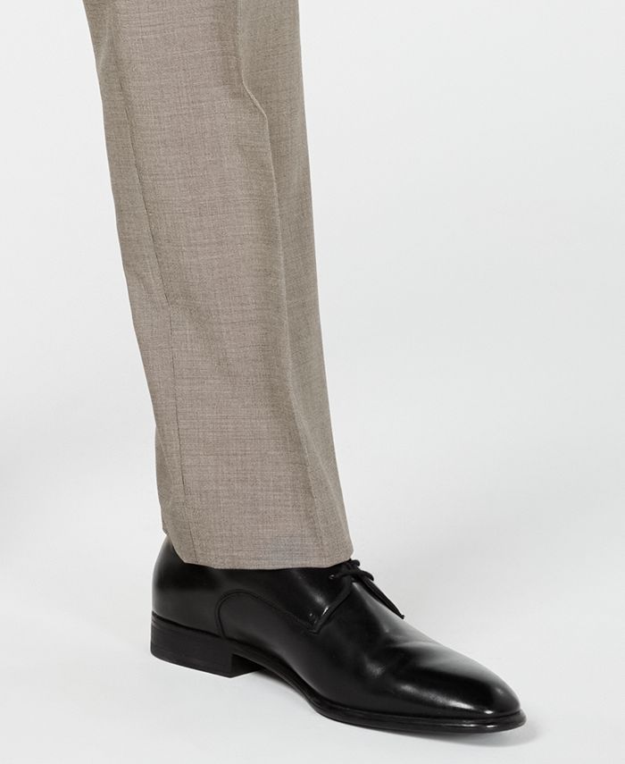 Van Heusen Men's Slim-Fit Flex Stretch Wrinkle-Resistant Light Brown ...