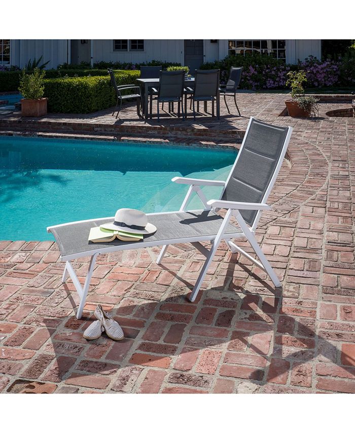 MAMBO - chaise longue con struttura in alluminio e tessuto