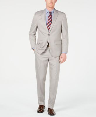 Club Room - Men's Classic-Fit Stretch Tan Neat Suit