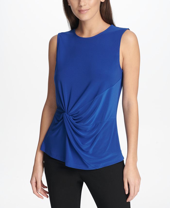 DKNY Petite Side-Knot Top & Reviews - Wear to Work - Petites - Macy's