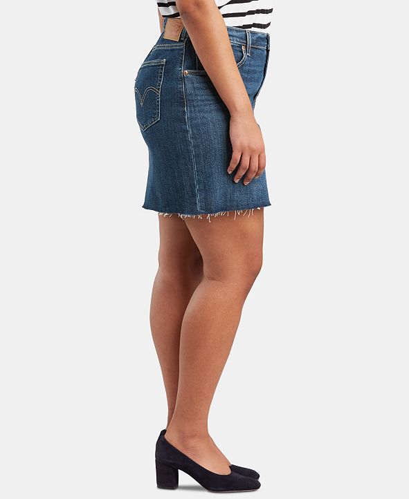 Levi's Trendy Plus Size Denim Mini Skirt & Reviews - Skirts - Plus ...