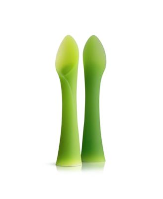 Olababy - 100% Silicone Soft-Tip Training Spoon For Baby Led Weaning 2 Pack