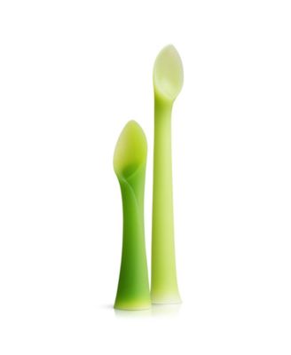 Olababy100% Silicone Soft Tip Feeding Spoon And Baby Training Spoon Set For Baby Led Weaning