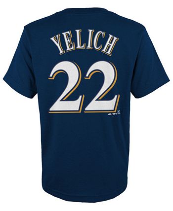 CHRISTIAN YELICH  Milwaukee Brewers Majestic Authentic Home