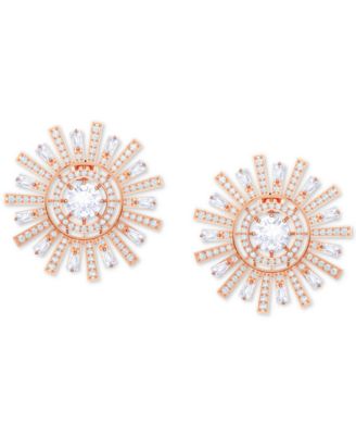 Swarovski - Rose Gold-Tone Crystal Sunshine Clip-On Stud Earrings
