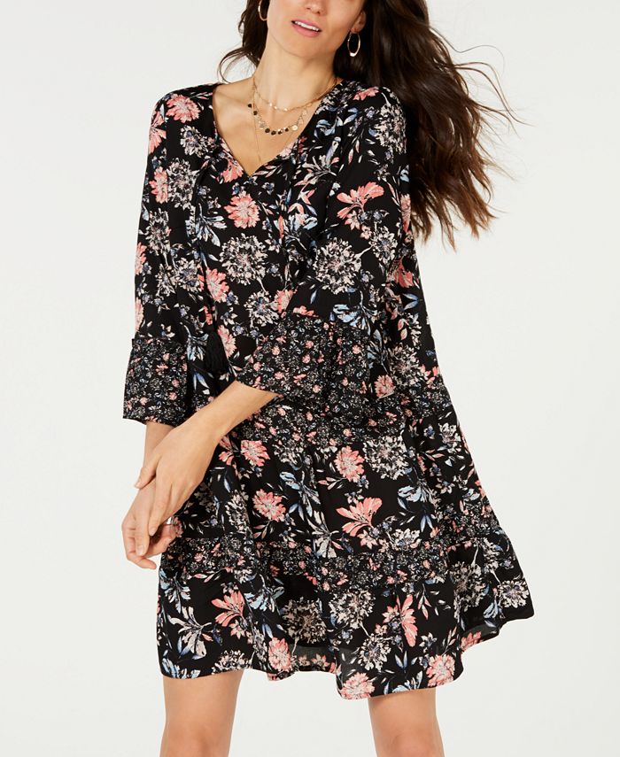 Style & Co Printed Tiered Dress, Created for Macy's - Macy's