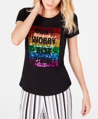 INC International Concepts - Don't Worry Just Sparkle T-Shirt