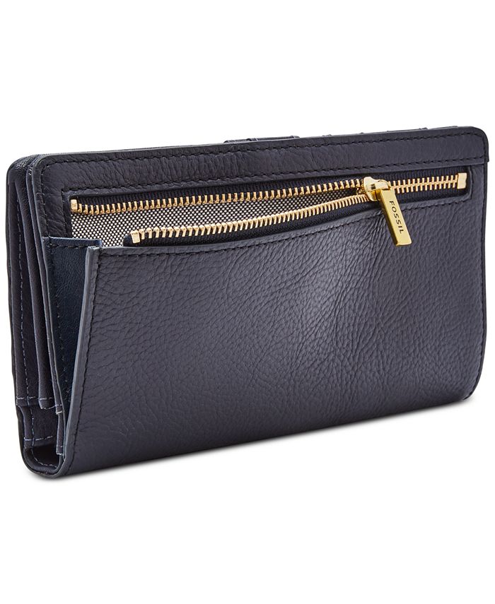 Fossil Liza Striped Slim Bifold Wallet Macy's