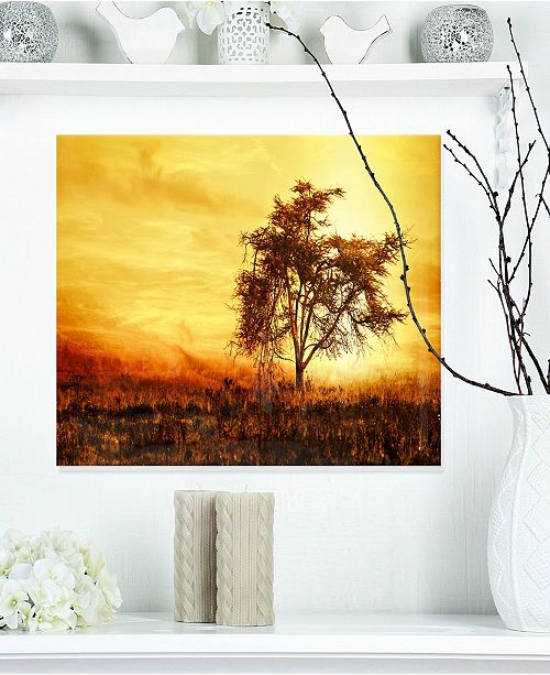 Design Art Designart African Tree Silhouette Landscape Photo